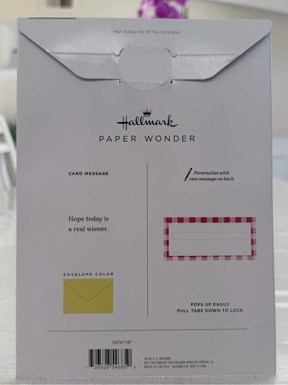 Hallmark Paper Wonder Pop-Up Card - Hot Dog